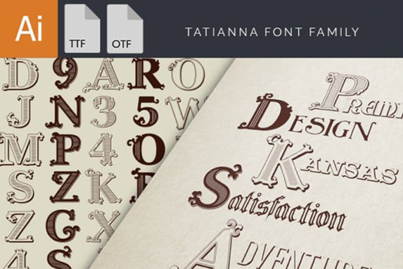Tatianna Family: A Vintage Font for Modern Web Design